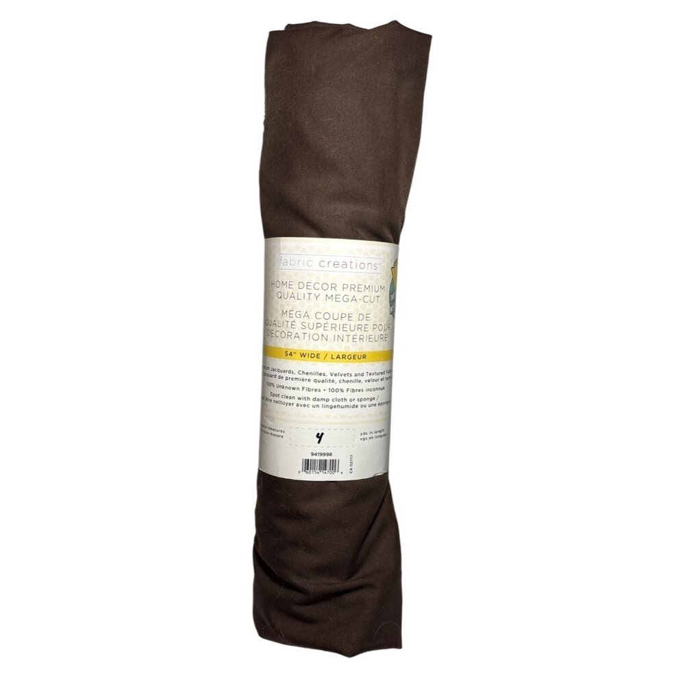 Fabric Roll Brown 4 Yards 54" Wide Home Decor Premium Quality Mega Cut